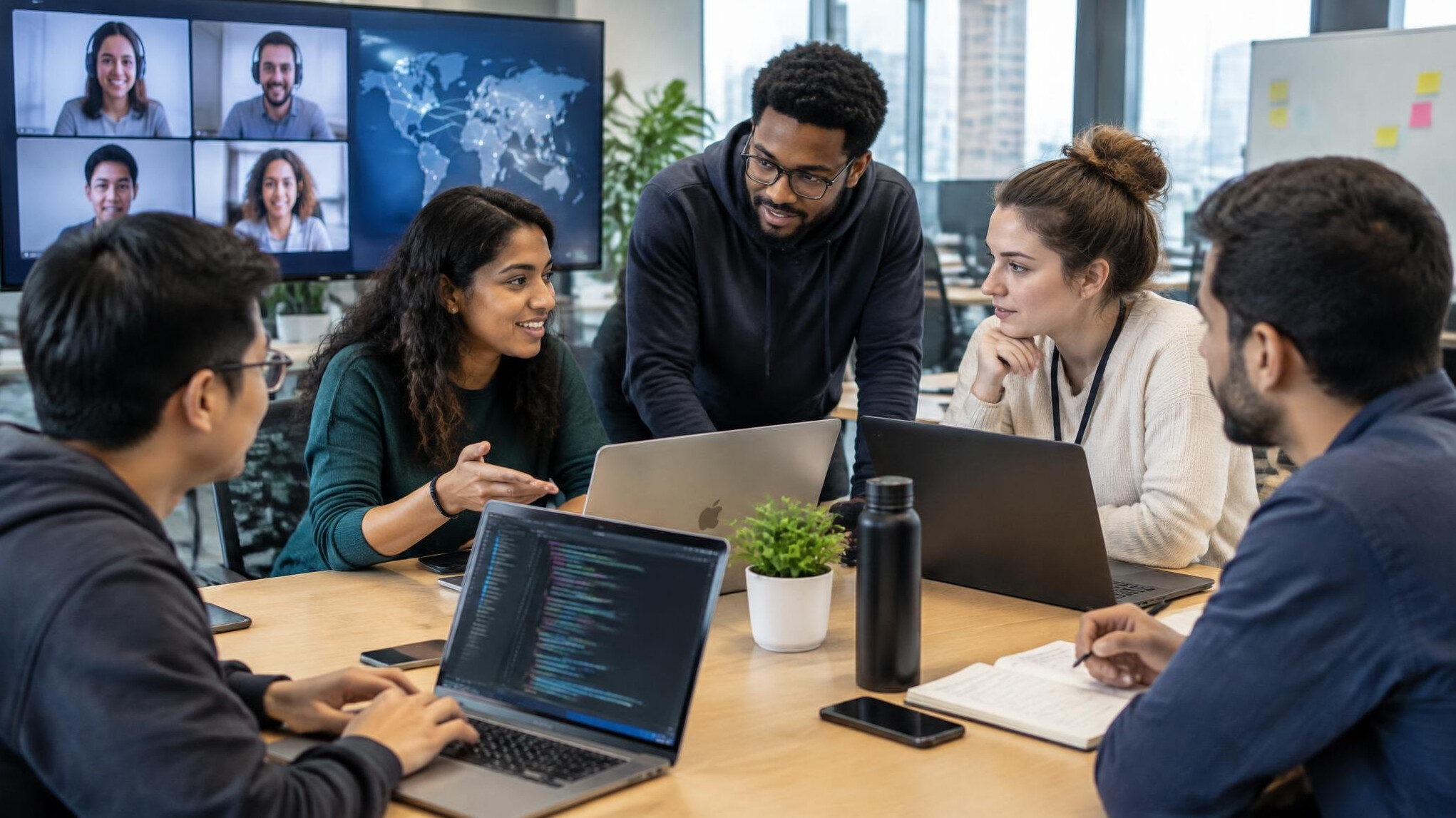 diverse team of developers