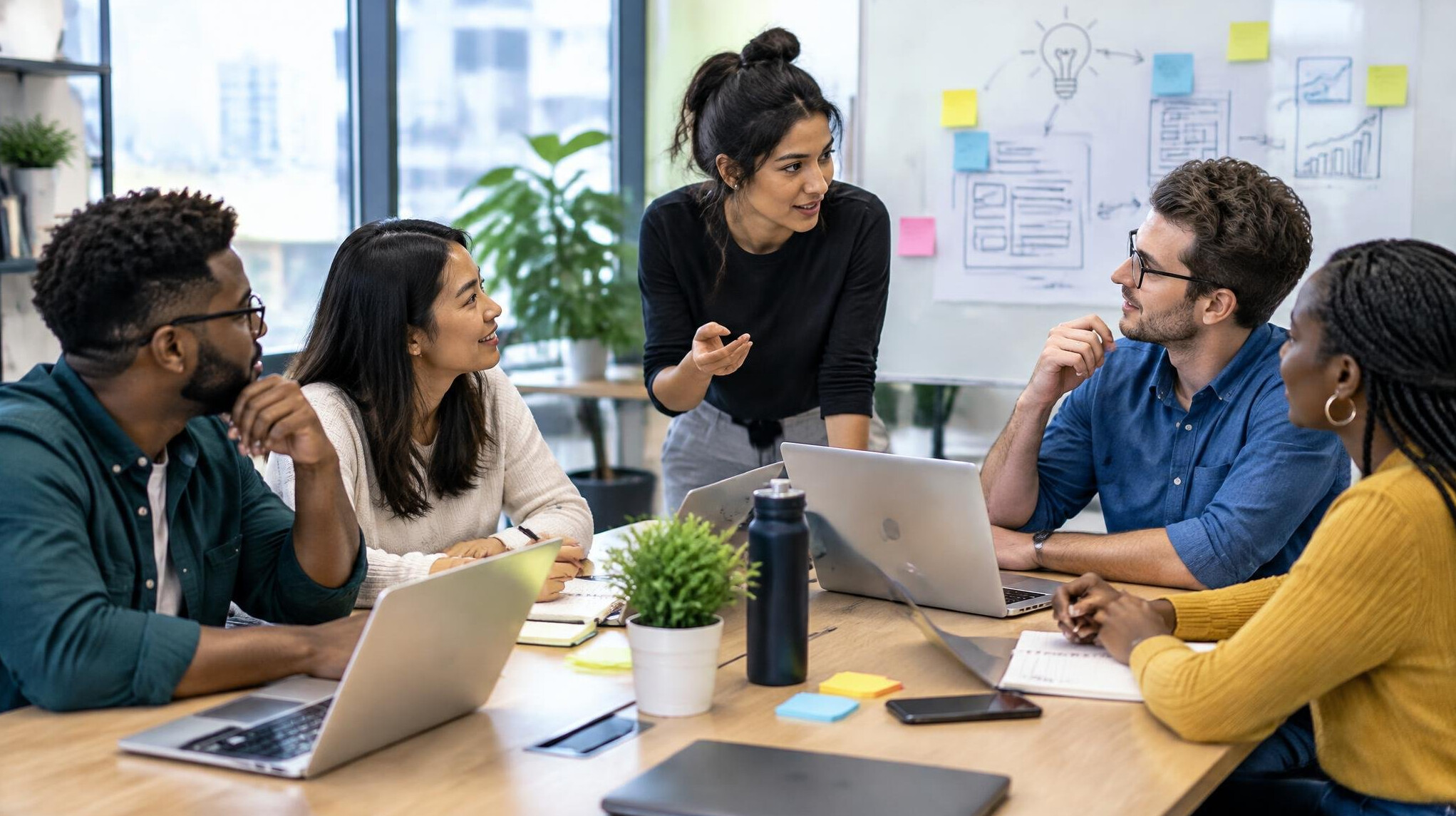 team meeting in modern office